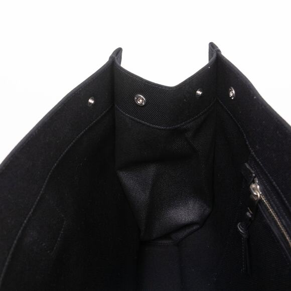 Saint Laurent Rive Gauche Canvas Tote Black&White - Picture 9 of 10